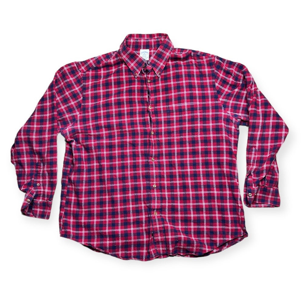 Brooks Brothers Flannel Button Down Shirt Size XL